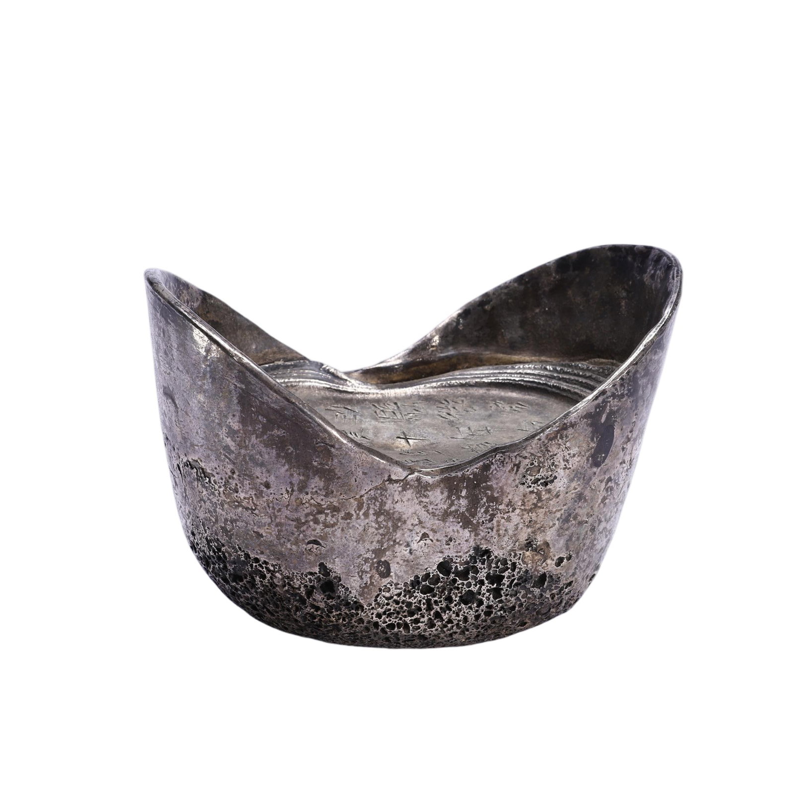 A CHINESE SILVER SYCEE INGOT (1 of 9)