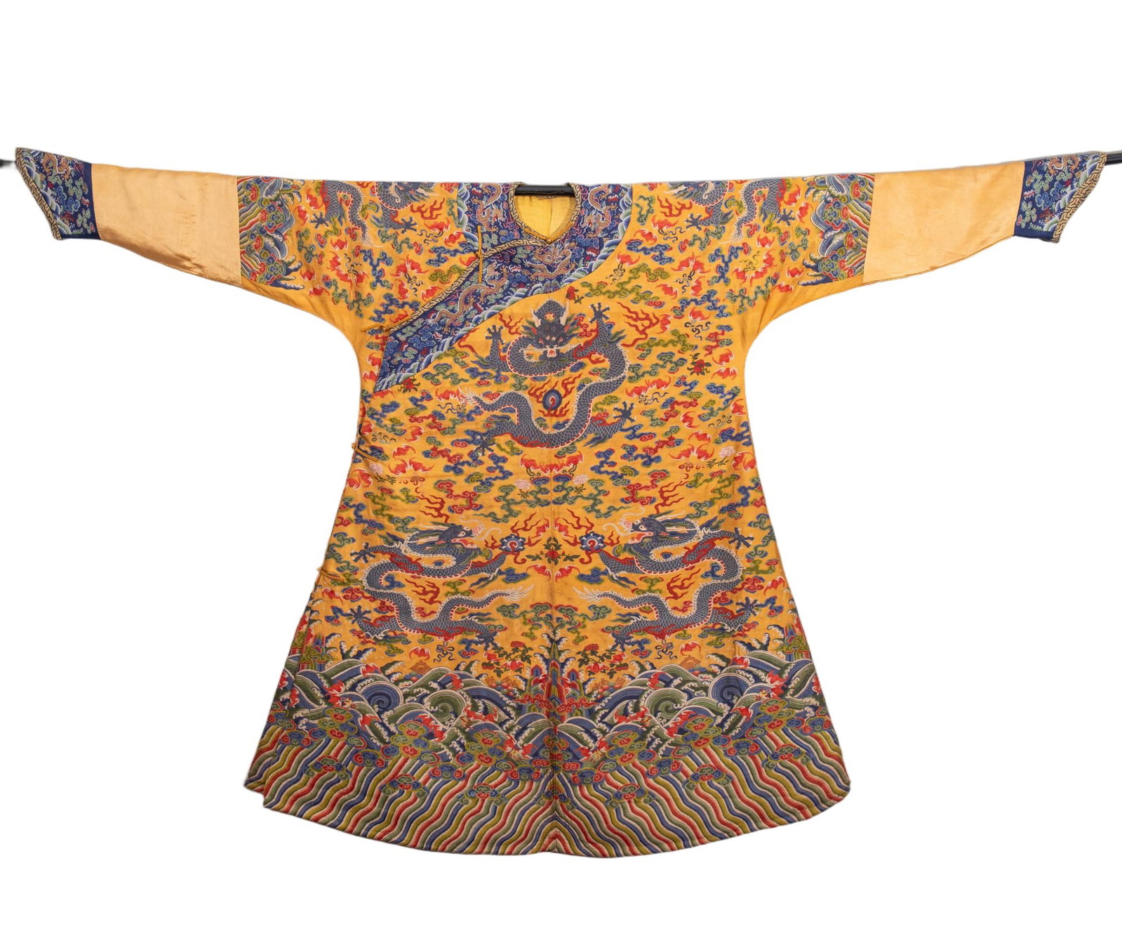 A CHINESE KESI WOVEN IMPERIAL DRAGON ROBE (1 of 15)