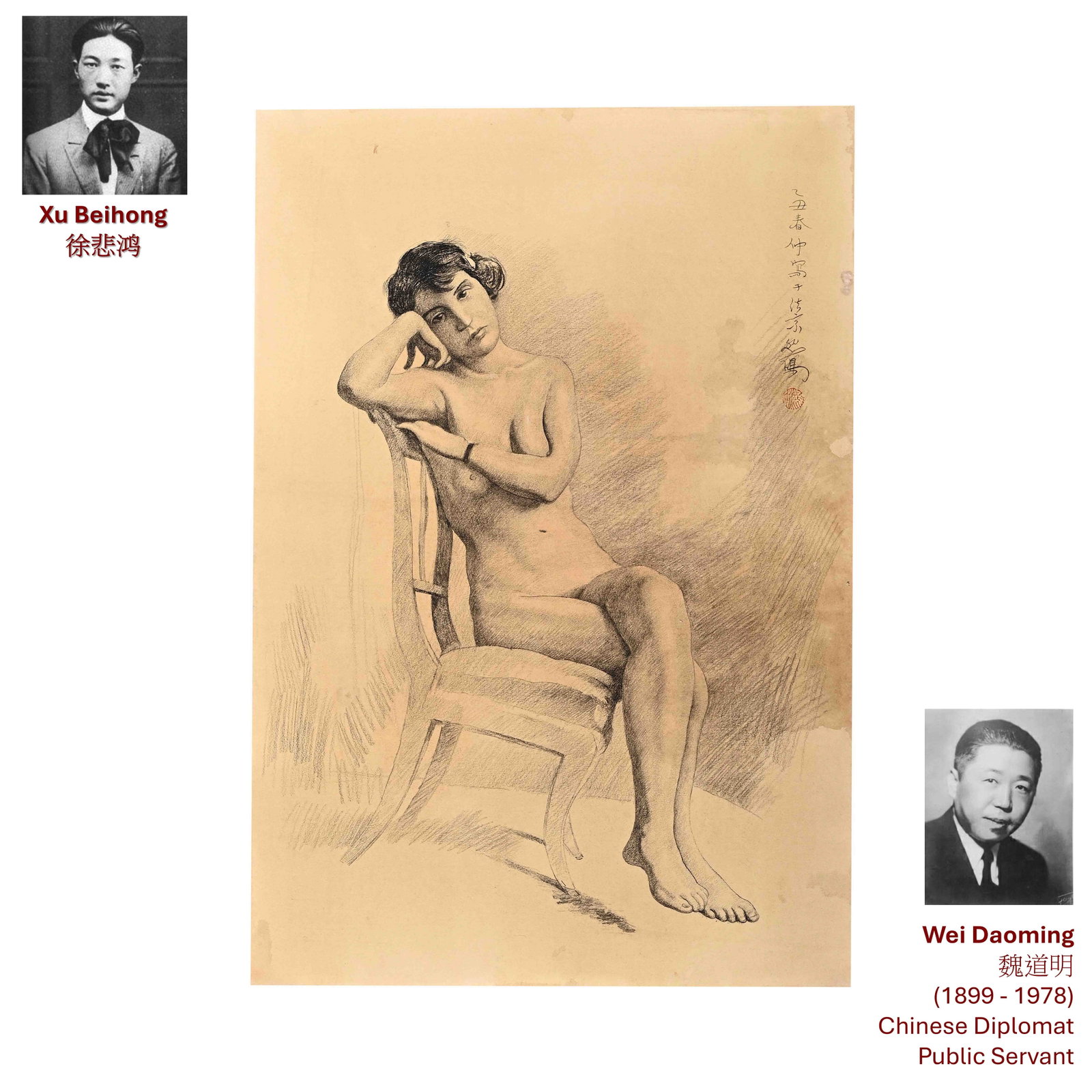1925 XU BEIHONG FEMALE SCETCH (1 of 7)
