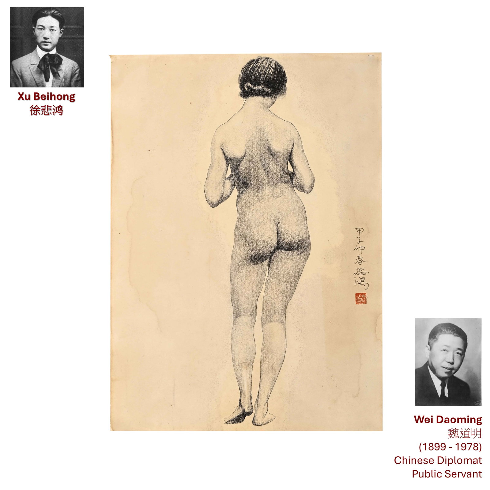 1924 XU BEIHONG FEMALE SCETCH (1 of 6)