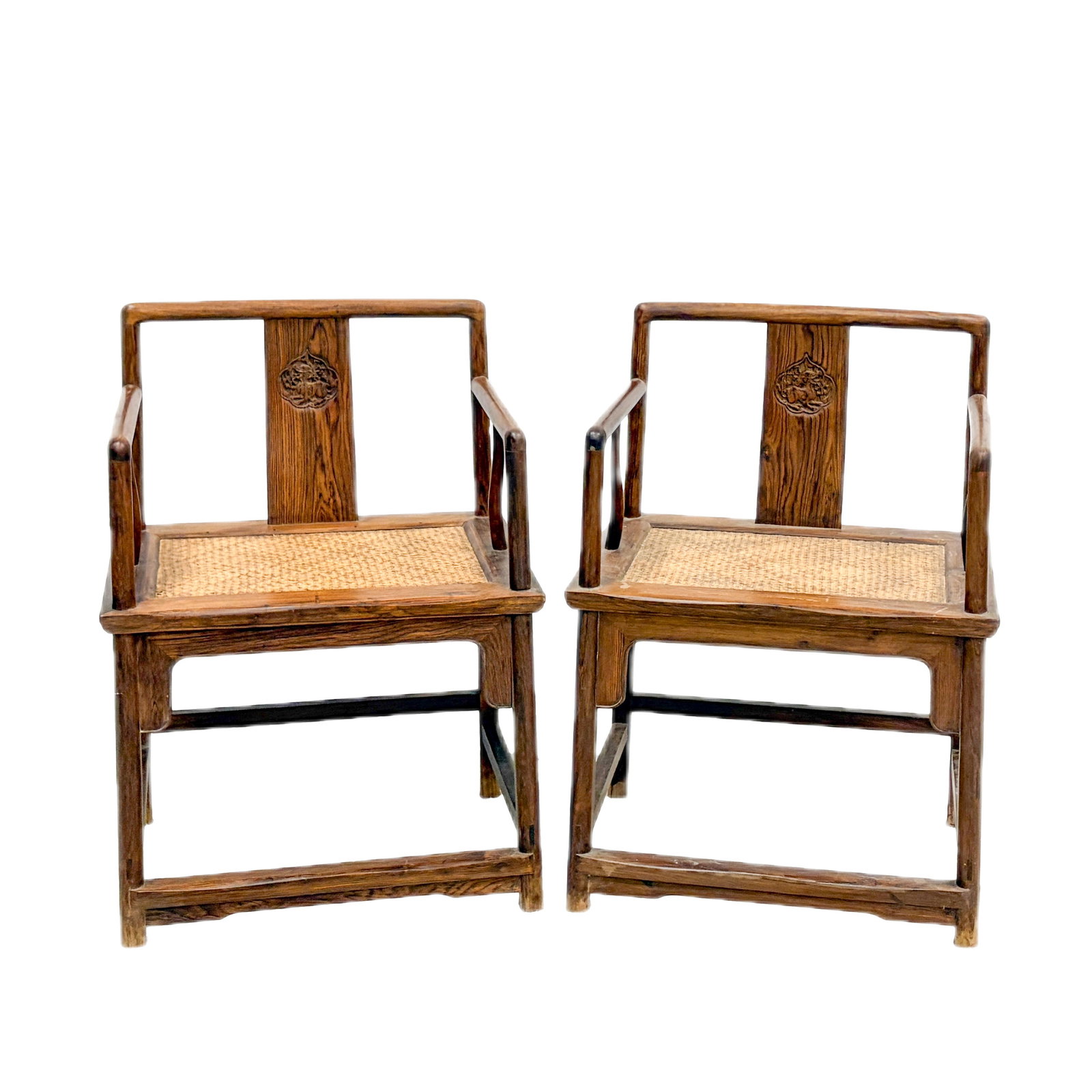 PAIR OF CHINESE HUANGHUALI ROSE ARMCHAIRS (1 of 9)