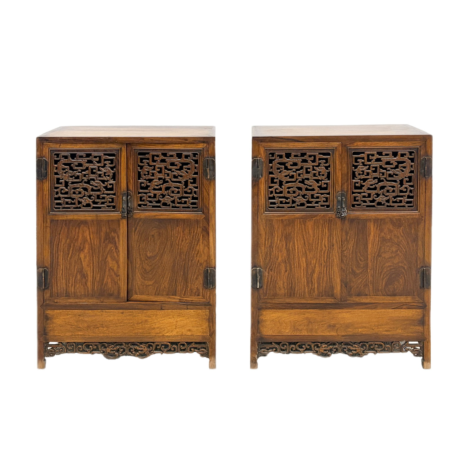 PAIR OF CHINESE HUANGHUALI CABINETS (1 of 10)