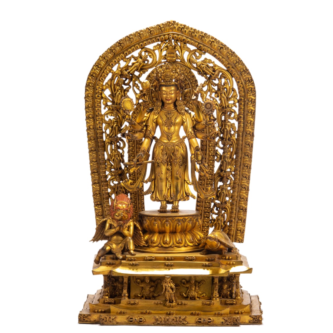 A CHINESE GILT BRONZE BUDDHIST STATUE (1 of 13)