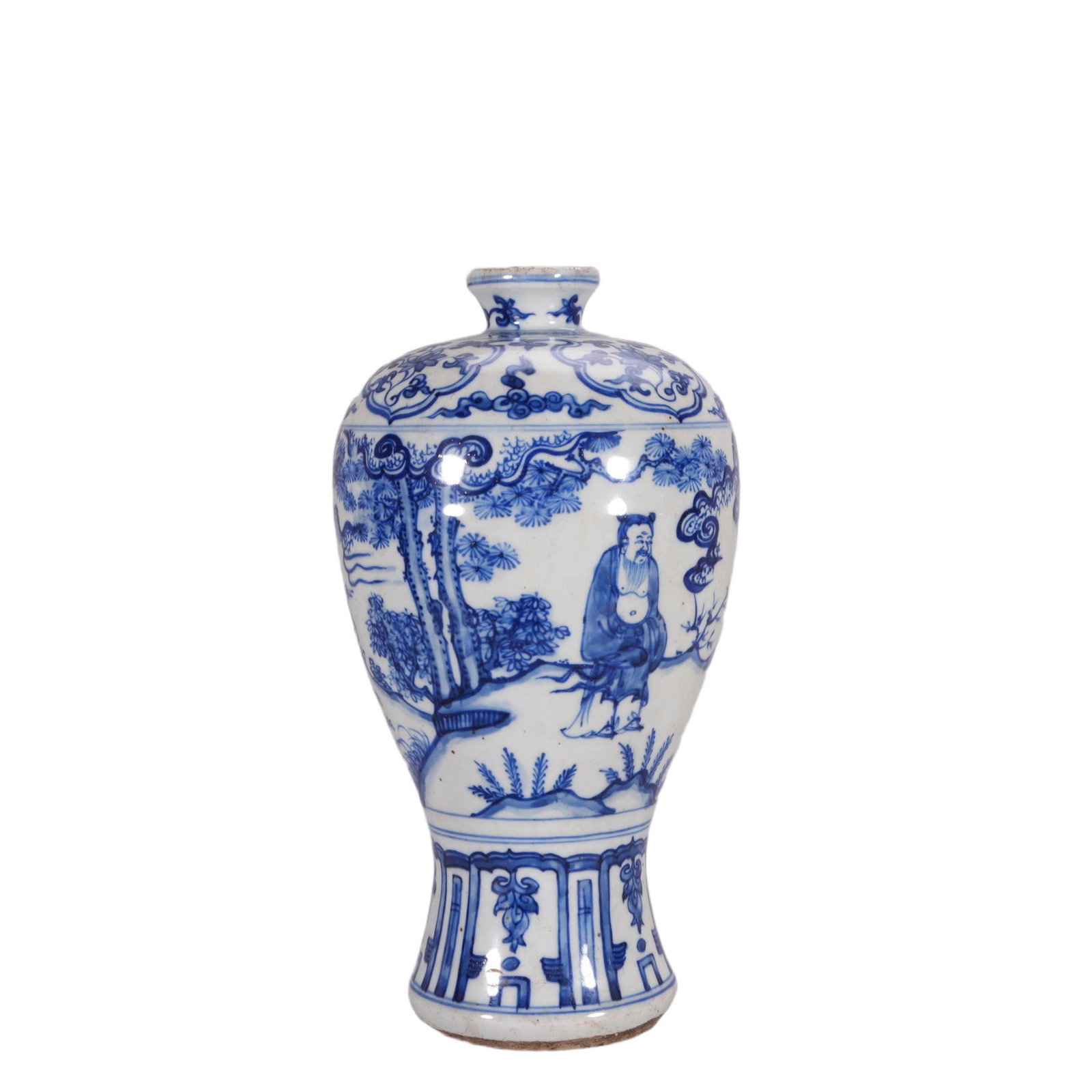 A CHINESE BLUE AND WHITE EIGHT IMMORTALS MEIPING (1 of 9)