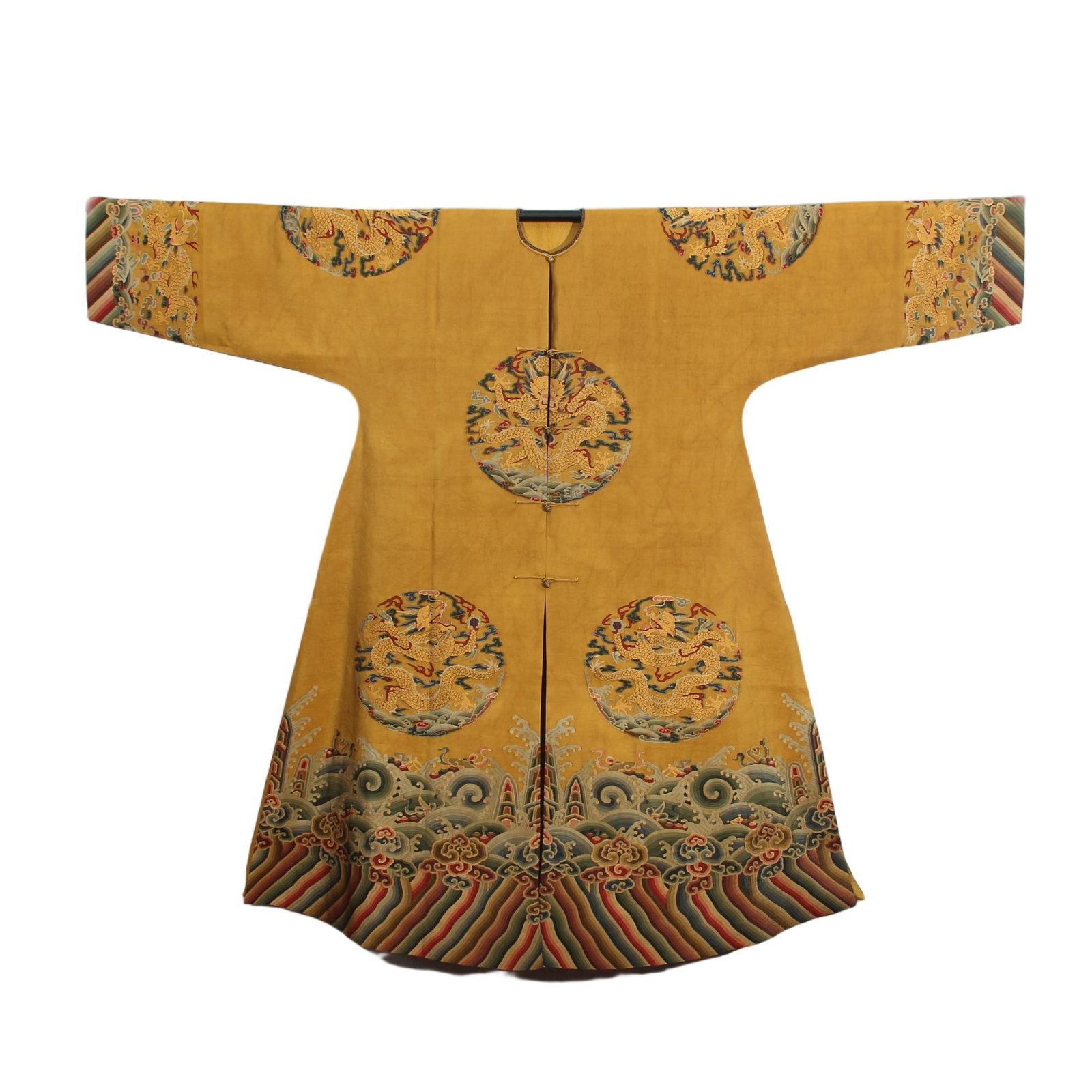 A CHINESE KESI ROUNDEL DRAGON ROBE (1 of 13)