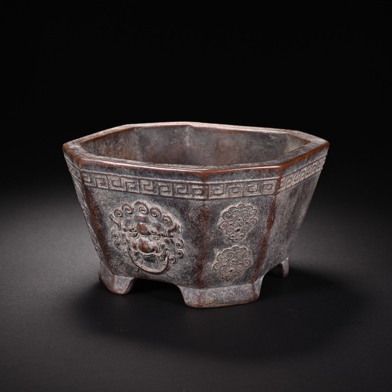A CHINESE ZISHA CLAY FLOWER POT (1 of 8)
