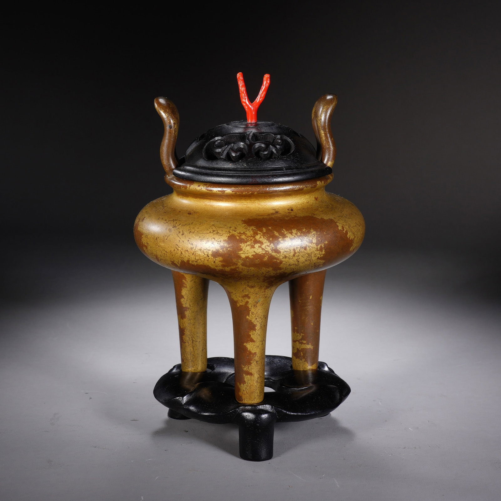 A CHINESE TRIPOD BRONZE DING STYLE INCENSE BURNER (1 of 8)