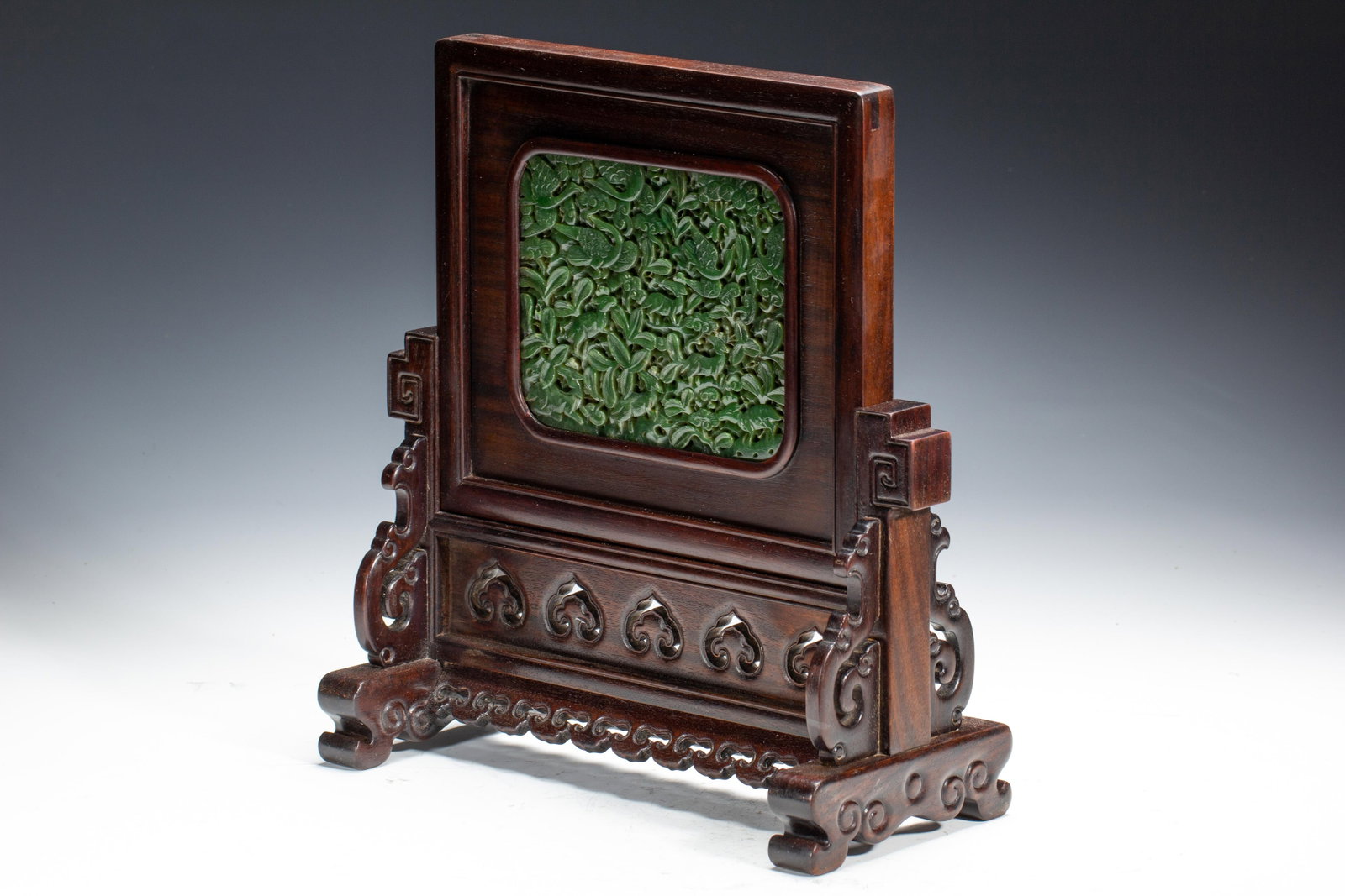 A CHINESE HETIAN JASPER TABLE SCREEN - 5