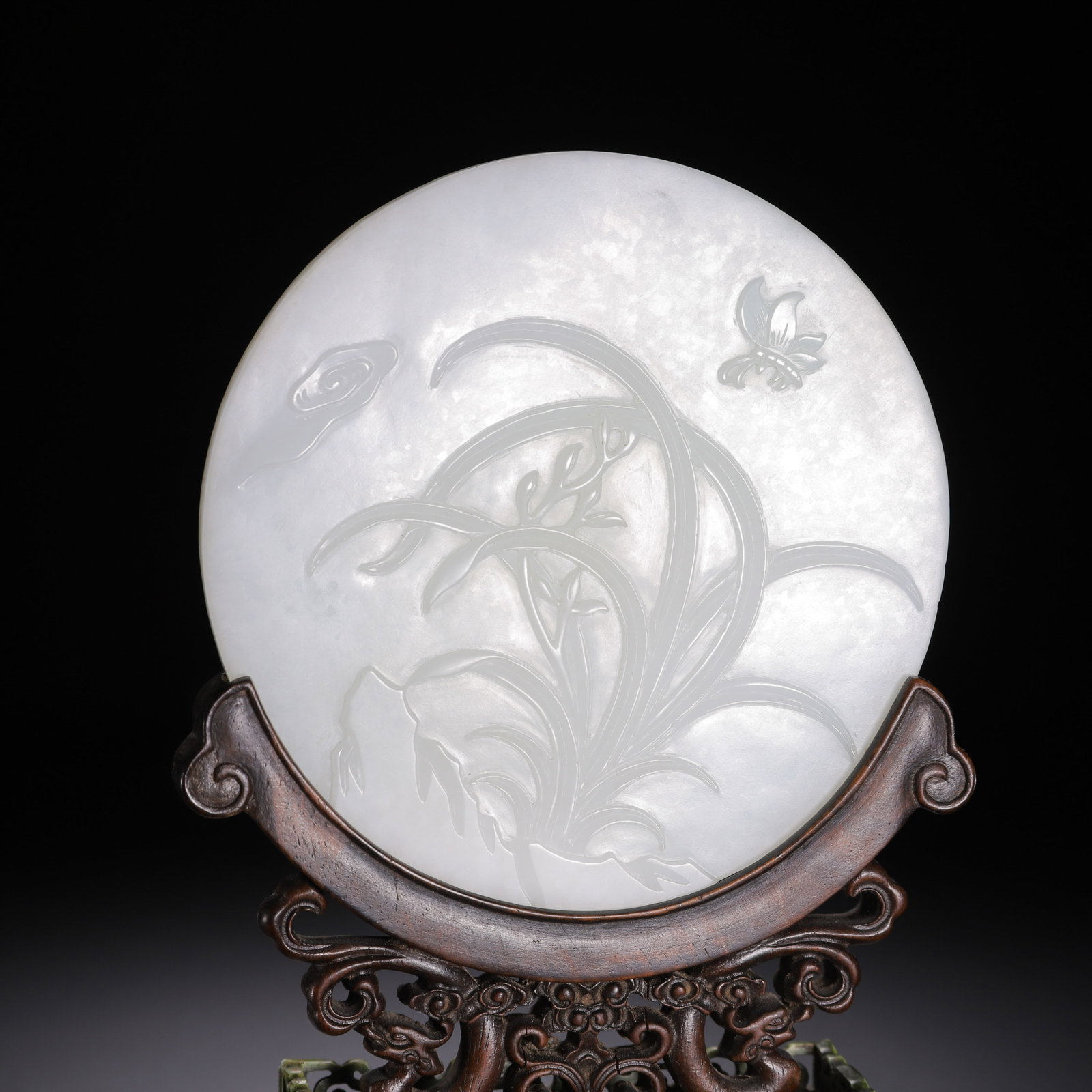 A CHINESE HETIAN JADE TABLE SCREEN - 2