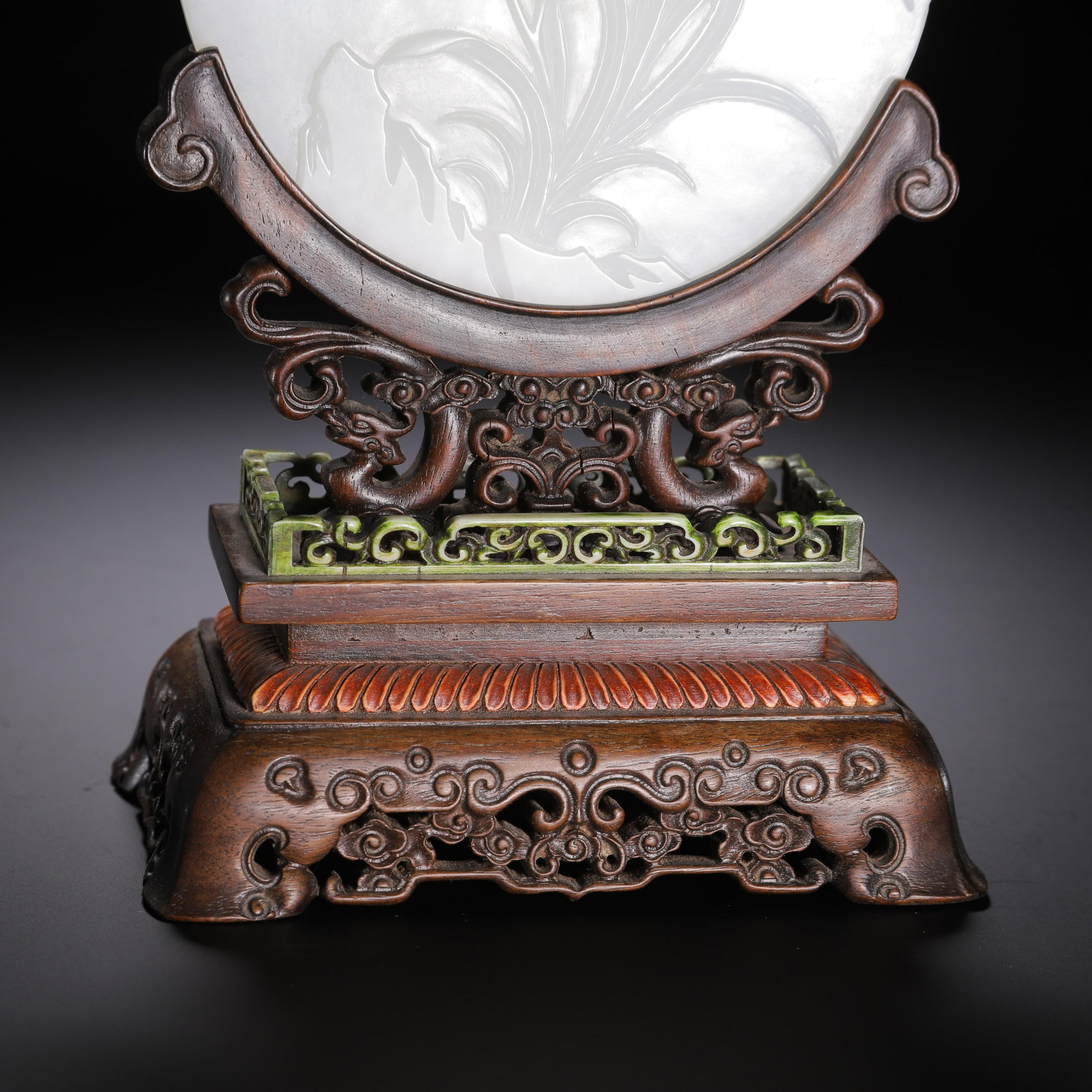 A CHINESE HETIAN JADE TABLE SCREEN - 3