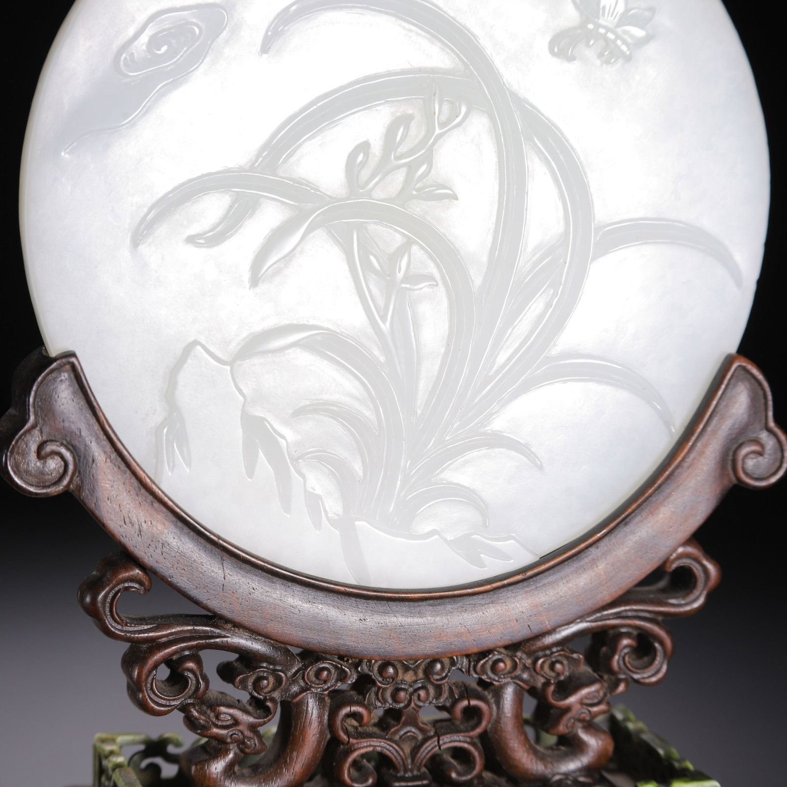 A CHINESE HETIAN JADE TABLE SCREEN - 6