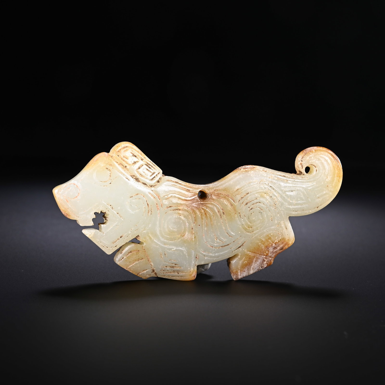 A CHINESE JADE TIGER PENDANT (1 of 5)