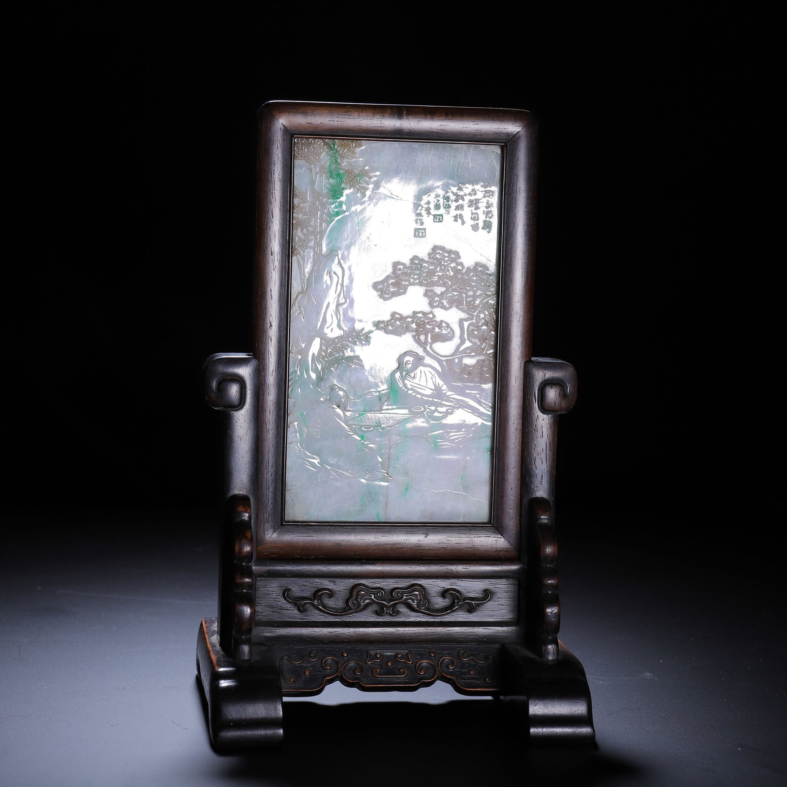 A CHINESE JADEITE TABLE SCREEN (1 of 9)