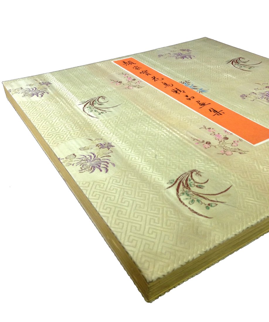 Old Chinese Album Painting: Old Collection of Paintings album, depicted various birds and Blossoms flower foliages in high detail on gilt background. Silk hard cover. 8 various Pictures. Measure: 37 7/8" Height, 26 5/8" Width