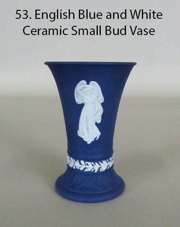 Wedgewood Jasperware Blue and White Small Bud Vase: Wedgewood Jasperware Blue and White Small Bud Vase in fantastic condition.