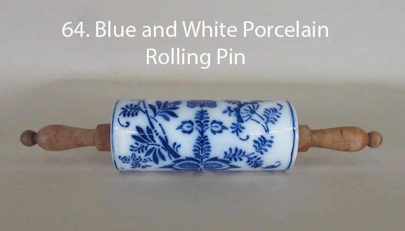 B/W Porcelain Rolling Pin: B/W Porcelain Rolling Pin