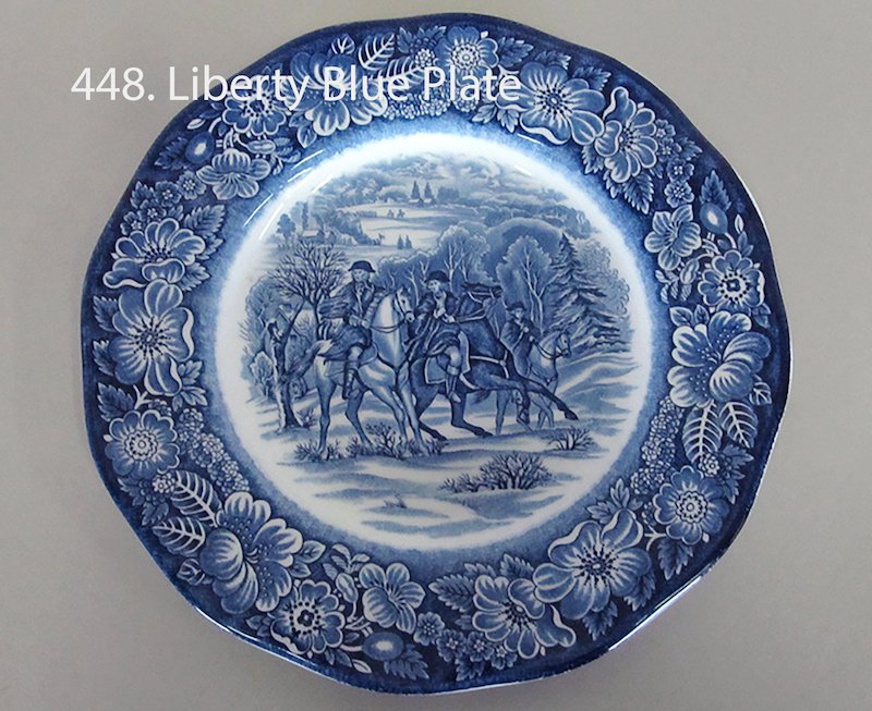 STAFFORDSHIRE, Ironstone, ENGLAND - Liberty Blue Plate,: STAFFORDSHIRE, Ironstone, ENGLAND - Liberty Blue Plate