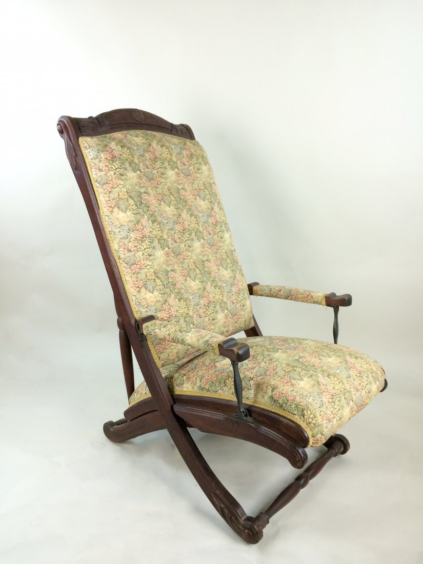 Rare Ships Chaise Lounge Convertable: Rare Ships Chaise Lounge Converts To a High Back Arm Chair. Unique, unusual. In 35 years of dealing with quality antiques this is the first one I have seen.