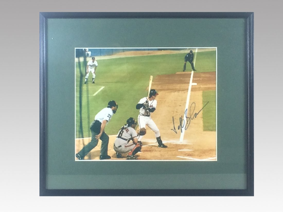 Signed Braves Picture, Signed "Jeff Blauser": He was selected by the Braves in the first round (4th pick) of the 1984 June amateur draft (secondary phase) and made his major league debut on July 5, 1987. Blauser was a powerful right-handed shorts