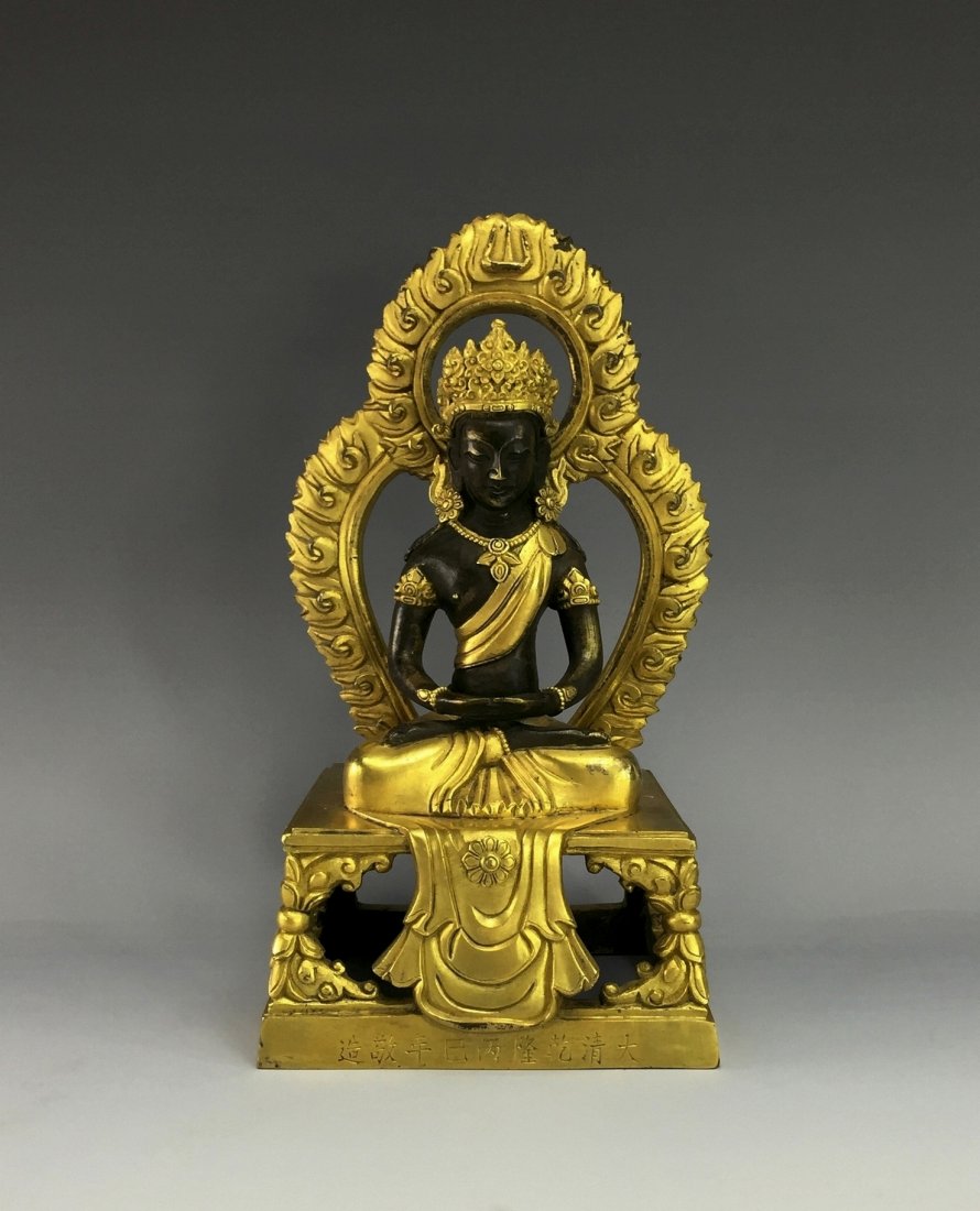 QING DYNASTY GILT BRONZE BUDDHA (1 of 7)