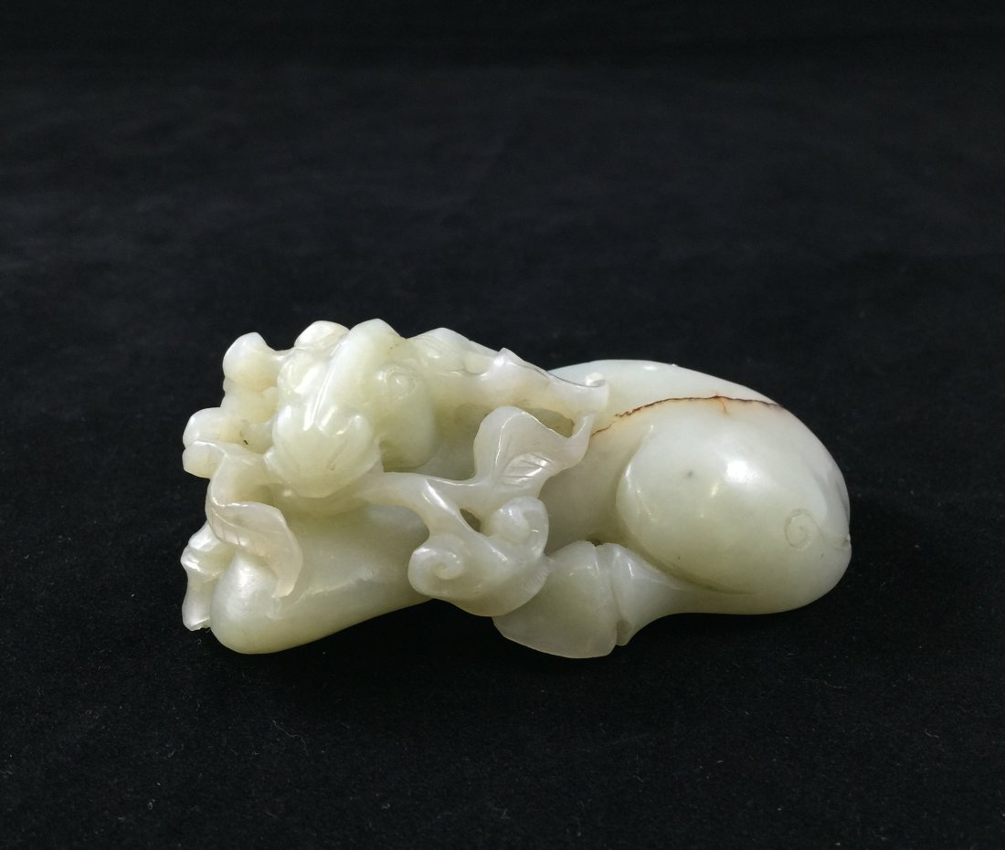 FINE CARVED WHITE JADE OF A SHEEP (1 of 10)