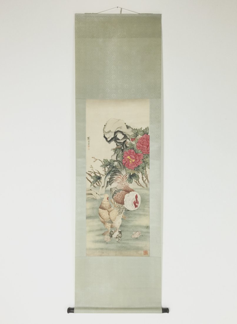 CHINESE SCROLL PAINTING OF ROOSTER (1 of 10)