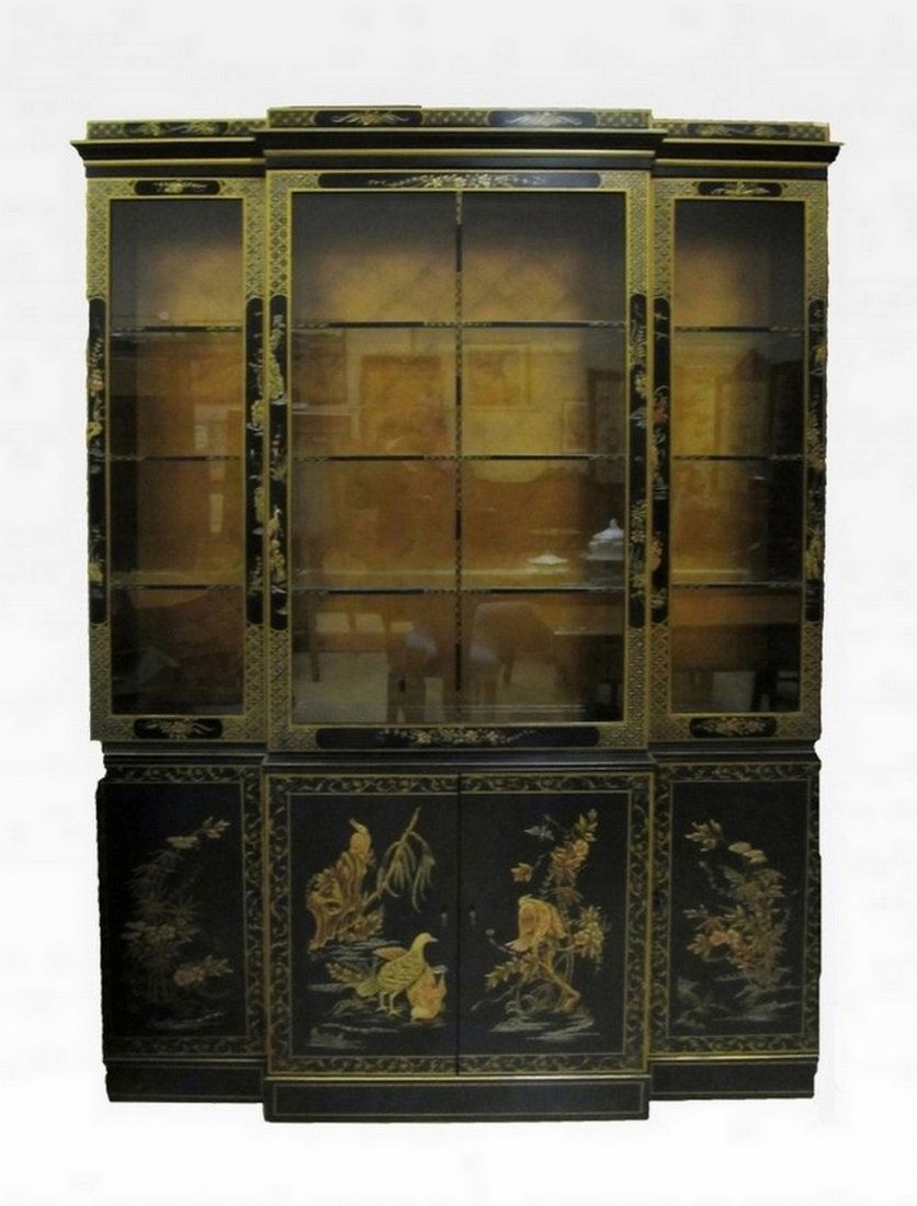 LARGE ORIENTAL CHINA CABINET (1 of 1)