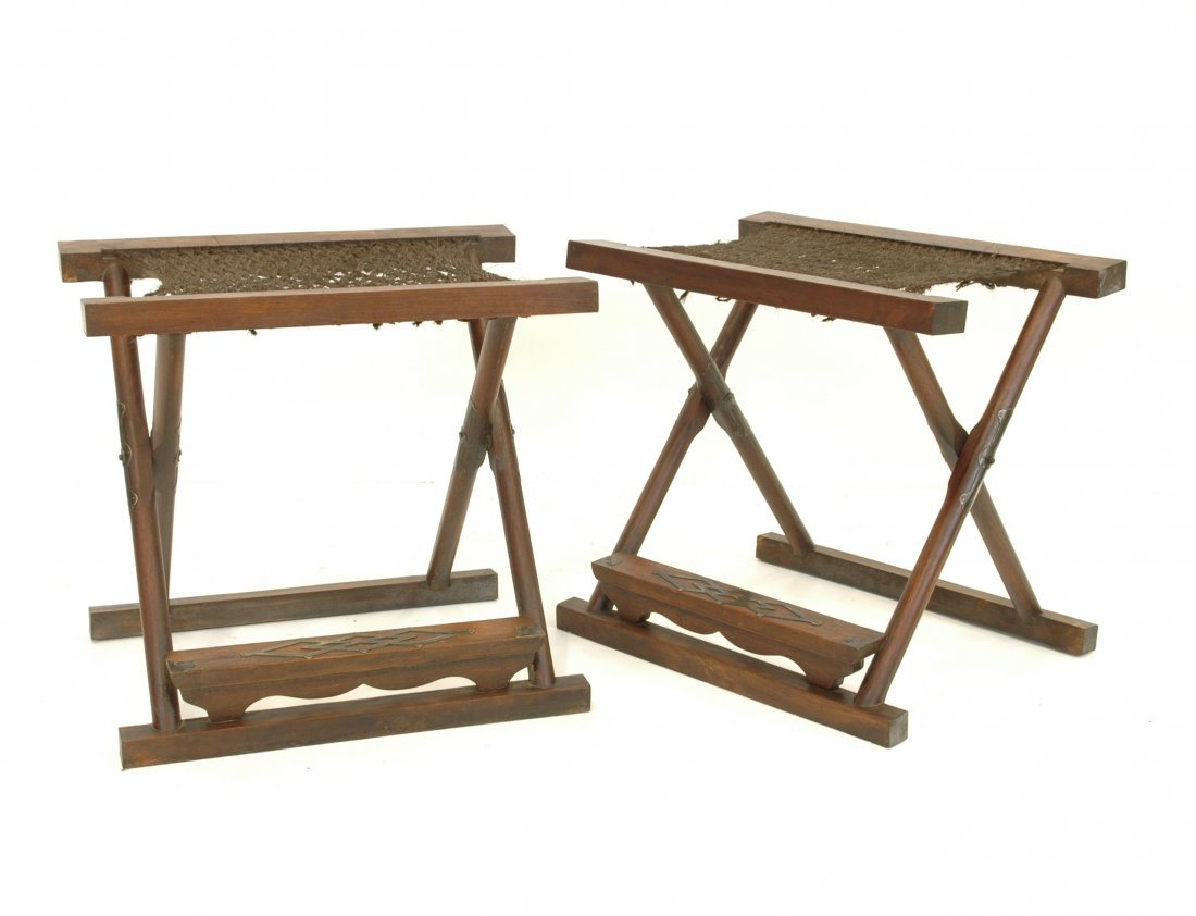 PAIR OF HUANGHUALI FOLDING CHAIRS (1 of 9)