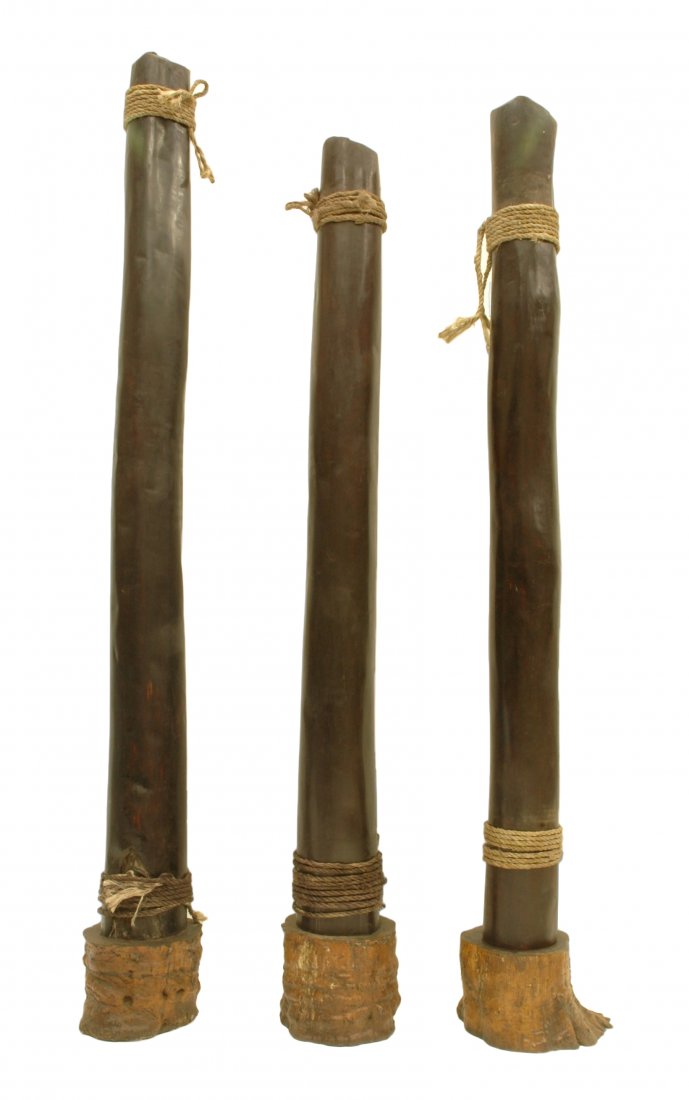 SET OF 3 PCS RARE LARGE ZITAN COLUMNS (1 of 6)