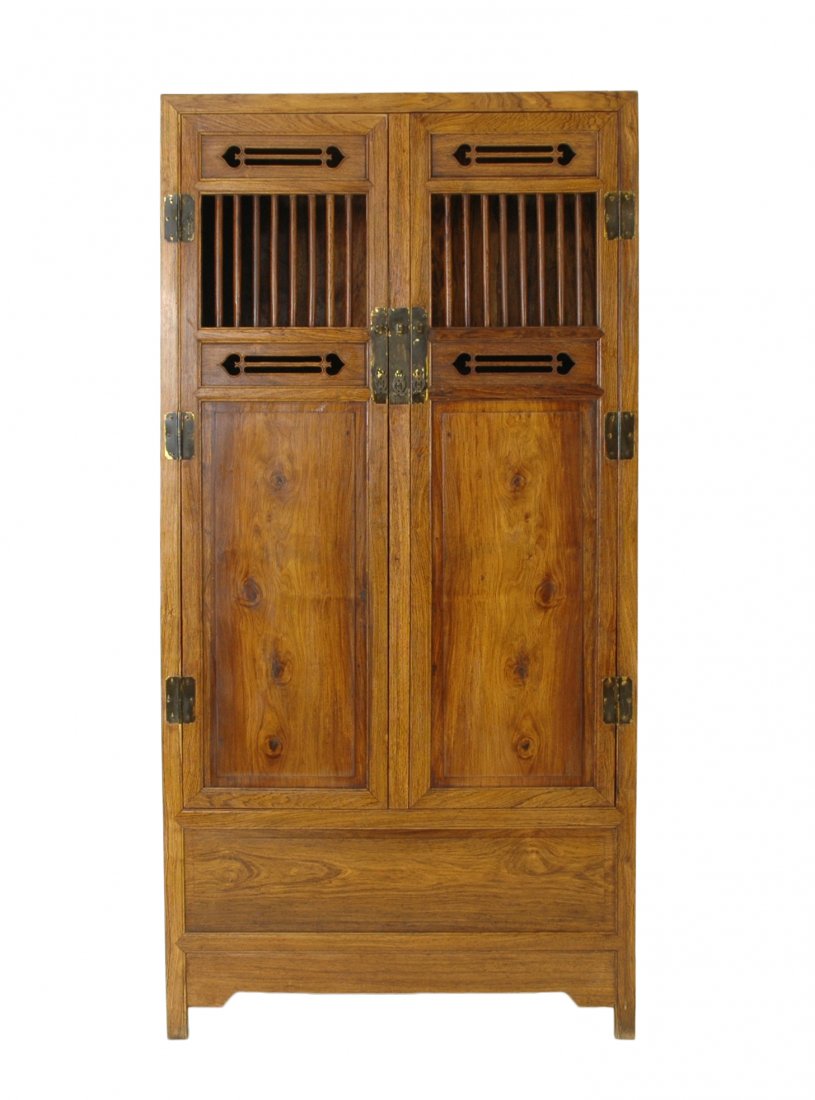 HUANGHUALI DOUBLE DOOR LATTICE CABINET (1 of 9)