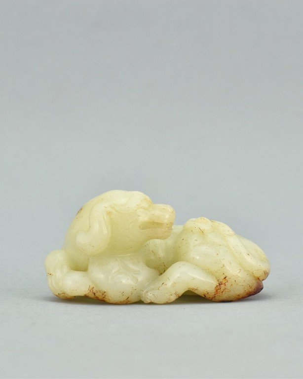 CARVED JADE IN SHAPE OF DOG (1 of 8)