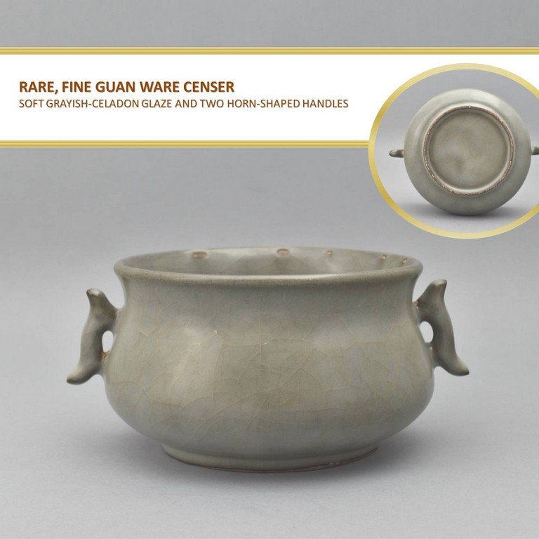 A FINE GUAN WARE CENSER (1 of 8)