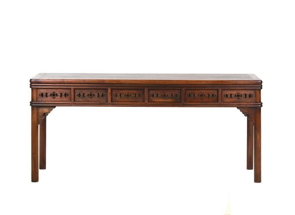 CHINESE CARVED HUANGHUALI PAINTING TABLE, HUA'AN (1 of 8)