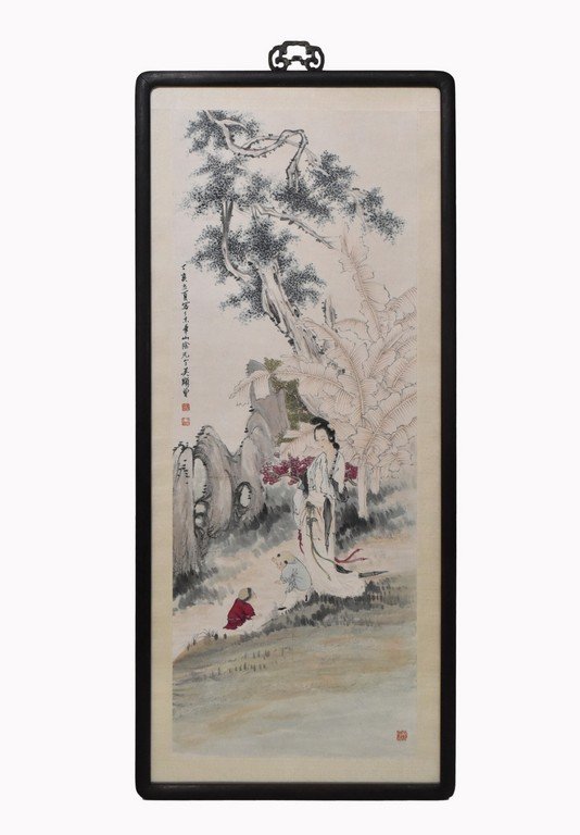 FRAMED CHINESE WATER COLOR PAINTING (1 of 10)