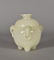 FINE CARVED WHITE JADE COVERED TRIPOD CENSER