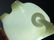 FINE CARVED WHITE JADE COVERED TRIPOD CENSER - 8