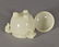 FINE CARVED WHITE JADE COVERED TRIPOD CENSER - 9