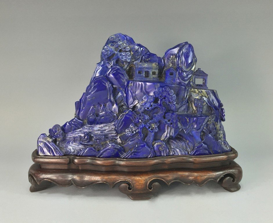 VERY FINE CARVED SOAP STONE OF LUOHAN & TIGER (1 of 9)