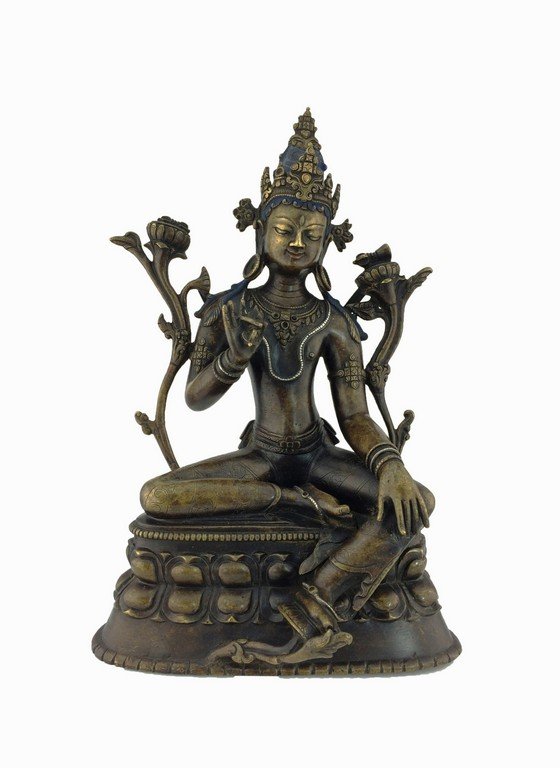 A SINO TIBETAN BUDDHA FIGURE OF TARA, 19TH C. (1 of 6)