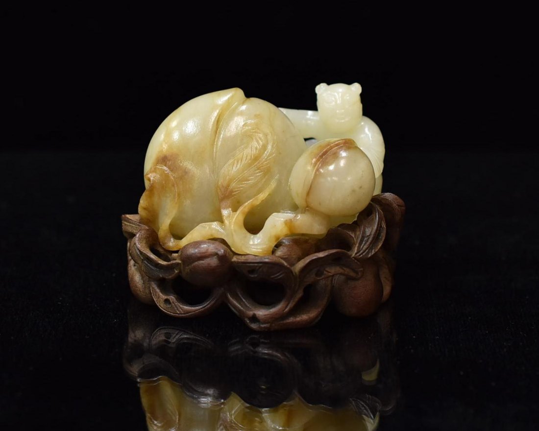 CARVED JADE OF PEACH AND BOY (1 of 10)