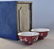 PAIR PURPLE GROUND ENAMEL BOWLS IN ORIGINAL BOX - 2