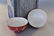 PAIR PURPLE GROUND ENAMEL BOWLS IN ORIGINAL BOX - 7