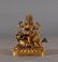 RIDING LION VAISHRAVANA GILT BRONZE BUDDHA STATUE
