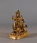 RIDING LION VAISHRAVANA GILT BRONZE BUDDHA STATUE - 2