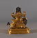 RIDING LION VAISHRAVANA GILT BRONZE BUDDHA STATUE - 3