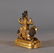 RIDING LION VAISHRAVANA GILT BRONZE BUDDHA STATUE - 4