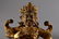 RIDING LION VAISHRAVANA GILT BRONZE BUDDHA STATUE - 6