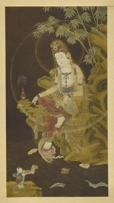 CHINESE WATERCOLOR SILK PAINTING THANGKA (1 of 9)