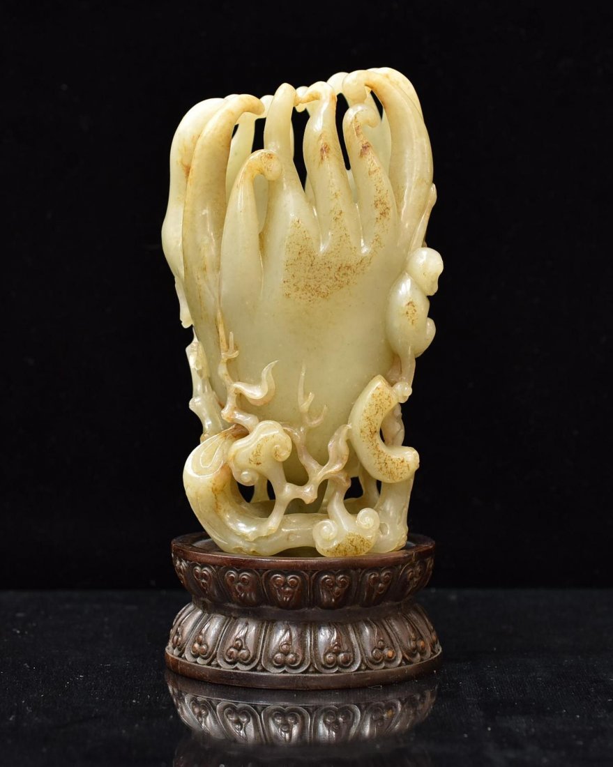 CARVED JADE OF BUDDHA'S HAND CITROEN (1 of 9)