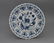 LARGE MING BLUE AND WHITE CHARGER W/ FLORAL RIM - 10